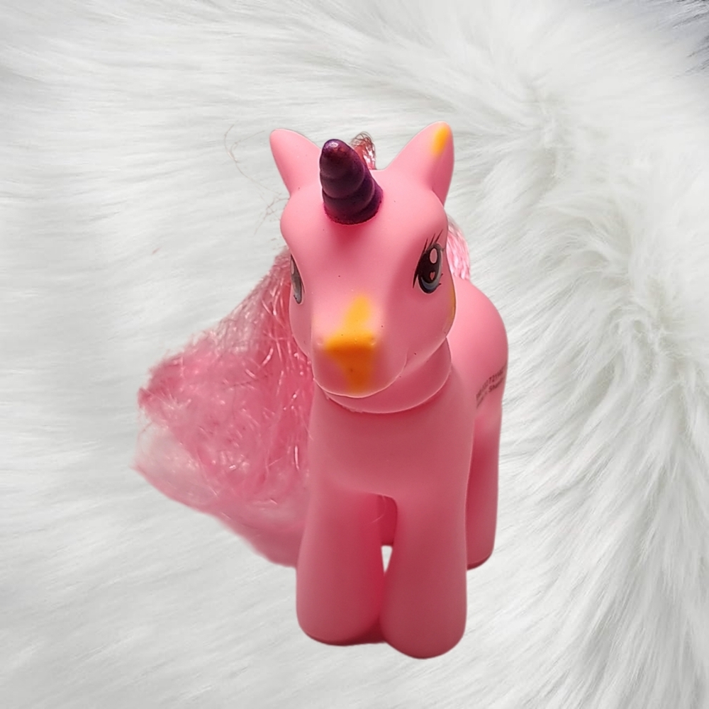 .My Pink Pegasus Unicorn Figurine with Purple Horn
